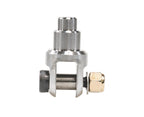 Weld on style clevis with double insert for 1".120 and 1 1/4".095 tubing